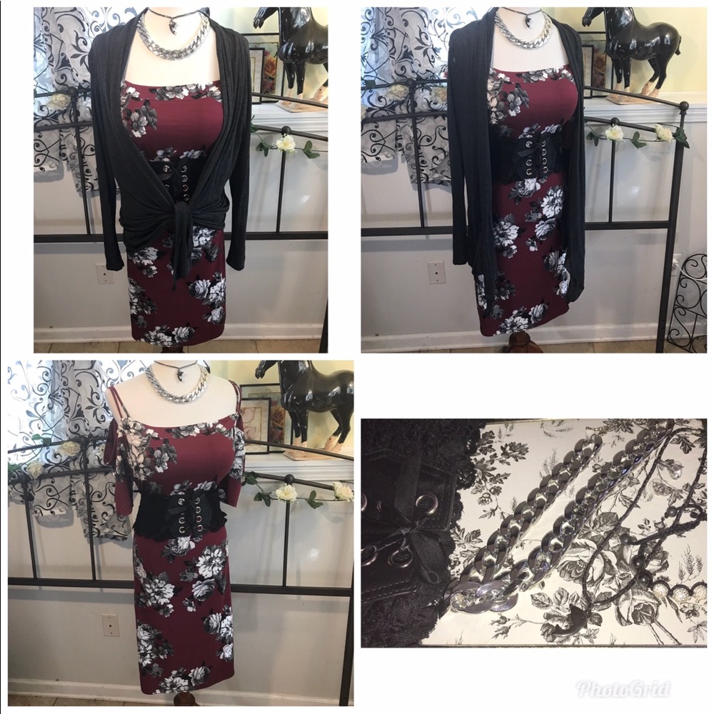 NEW 7 PIECE SET! SWEATER/DRESS/BELT/JEWELRY SZ 3X